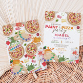 Verf en Pizza Verjaardagsfeestje Kaart