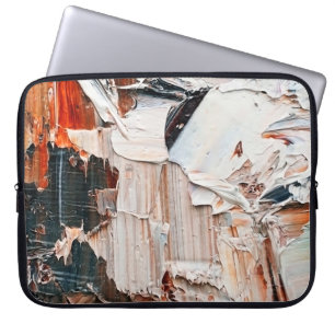 Verf en reliëf met reliëfolie. Primair koel Laptop Sleeve