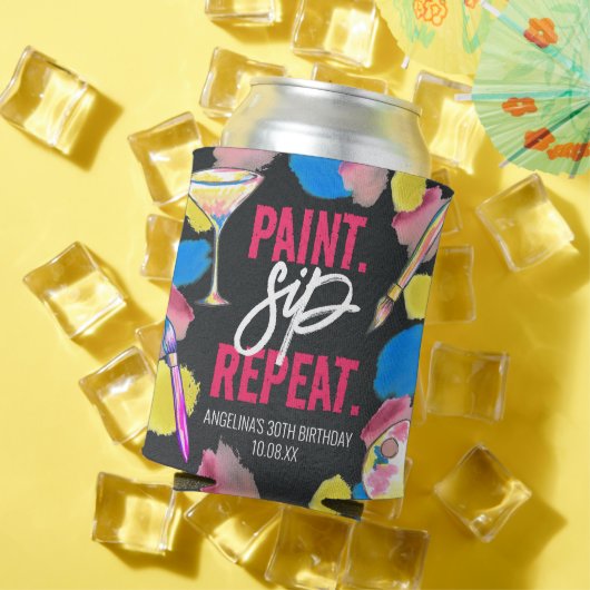 Verf en Sip 30e Verjaardagsfeestje Chalkboard Blikjeskoeler (Insitu Zomer)