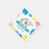 Verf- en Sip Birthday Painting and Wine Party Servet (Hoek)