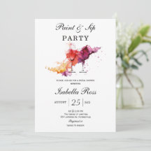 Verf en Sip Bridal Shower Invitation