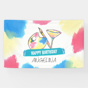 Verf- en Sip-dag verf- en wijnpartij Spandoek