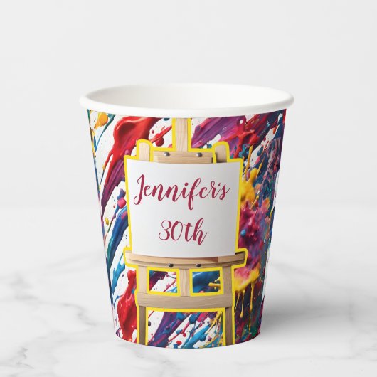 Verf en Sip partij accessoires verfborstelhouder Papieren Bekers (Voorkant)