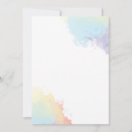 Verf en sip volwassen verjaardag kaart (Achterkant)