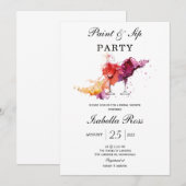 Verf en Sla Bridal Shower Uitnodiging (Voorkant / Achterkant)