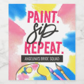 Verf en Sla Verloofdsthesis Wijn Feest Favor Etiket (Enkel label)