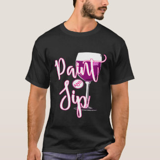 Verf en Sla Wijn en Canvas Feestshirt T-shirt
