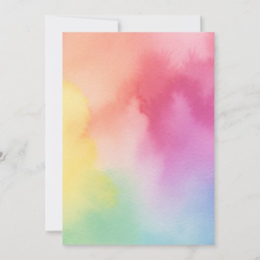 Verf en speel Kinder Kunst Feest Verjaardagsuitnod Kaart (Achterkant)