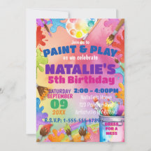 Verf en Speel Kinderen Kunst Feest Verjaardagsuitn