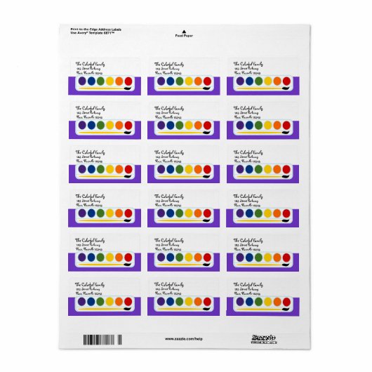 Verf Etiket (Full Sheet)