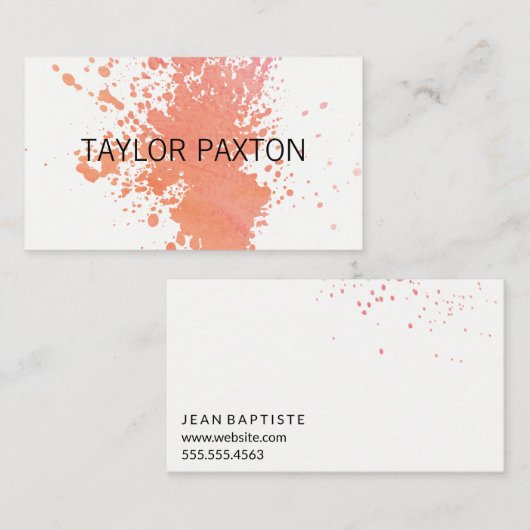 Verf expressief visitekaartje (Voorkant / Achterkant)