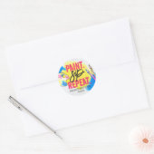 Verf Feest Bruids Troep Hen Party Ronde Sticker (Envelop)