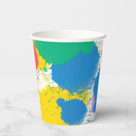 Verf Feest Kunst Feest Spat Cup Papieren Bekers
