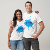 Verf gebeurt vet blauwe verf spetter t-shirt (Unisex)