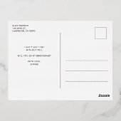 Verf Geen Feest Grappig Bruidsmeisje Voorstel Folie Uitnodiging Briefkaart (Achterkant)