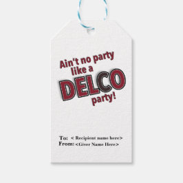 Verf geen partij als een Delco Party Cadeaulabel