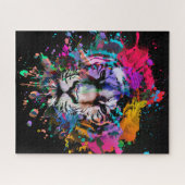 Verf Gespleten Tijger Legpuzzel (Horizontaal)