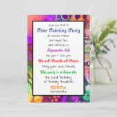 Verf Gietfeest Verjaardag Kaart (Staand voorkant)