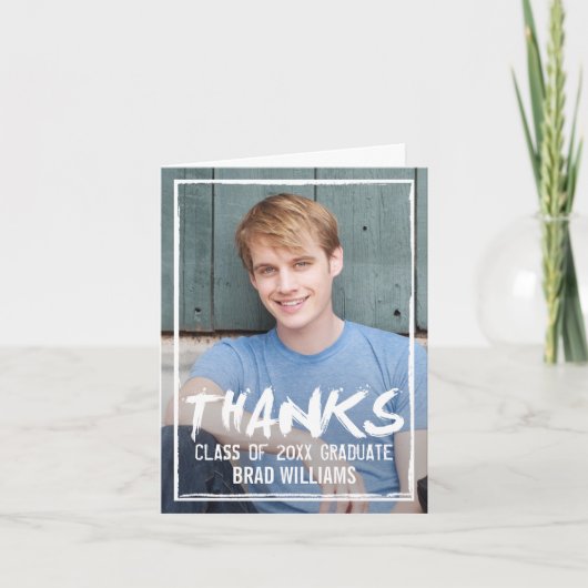 Verf het Afstuderen van de stad Hartelijk dank Bedankkaart (Voorkant)