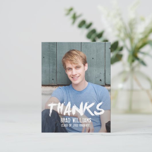 Verf het Afstuderen van de stad Hartelijk dank Briefkaart (Staand voorkant)