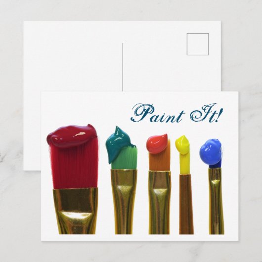 Verf het briefkaart (Voorkant / Achterkant)