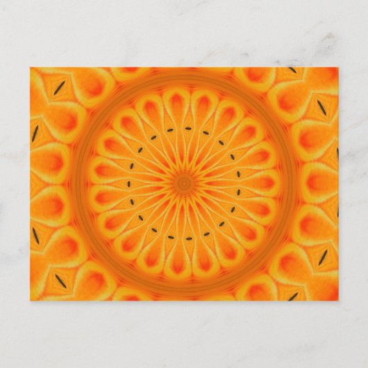 Verf het oranje - verse mandalarijnkunst briefkaart (Voorkant)