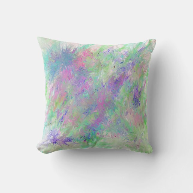 Verf het Paarse en groene loods Kussen (Voorkant)