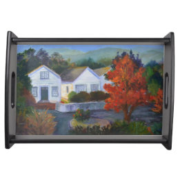 Verf het stadscentrum dienblad