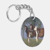 Verf HMare & Foal Sleutelhanger (Voorkant Links)