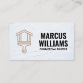 Verf Huis Borstel Logo | Stucco Achtergrond Visitekaartje (Voorkant)