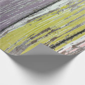 Verf in de vorm van vloerpasta op houten verpakkin cadeaupapier (Hoek)