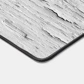 Verf in nood op houttextuur bureaumat (Hoek)