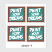 Verf je dromen sticker (Vel)