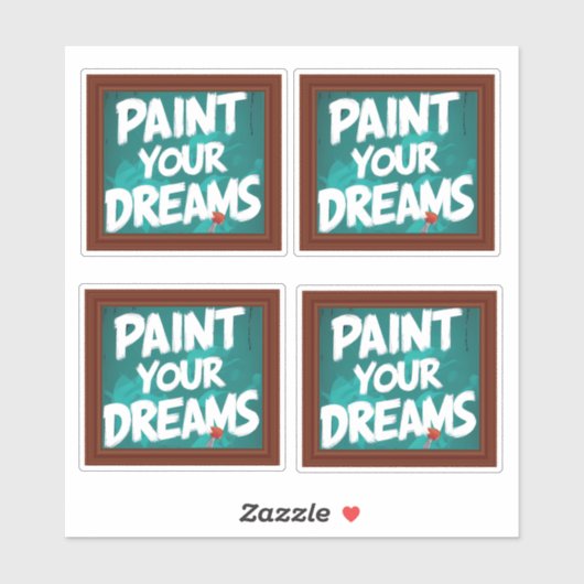 Verf je dromen sticker (Vel)