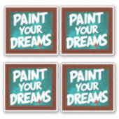 Verf je dromen sticker (Voorkant)