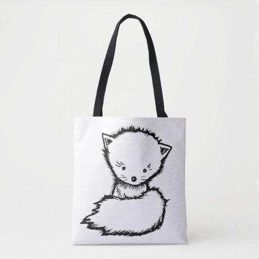 Verf je eigen tas Schattige baby vos (Voorkant)