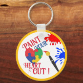 Verf je hart, acryl Sleutelhanger (Voorkant)