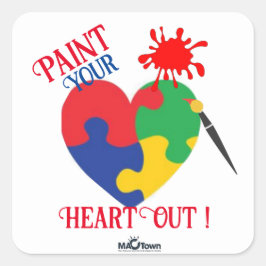 Verf je hart uit, MACTown Vierkante Sticker