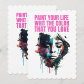 verf je leven met de kleur die je wil kaart (Voorkant / Achterkant)