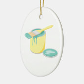 Verf kan en penseel keramisch ornament (Links)