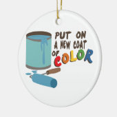 Verf kan en roller keramisch ornament (Links)