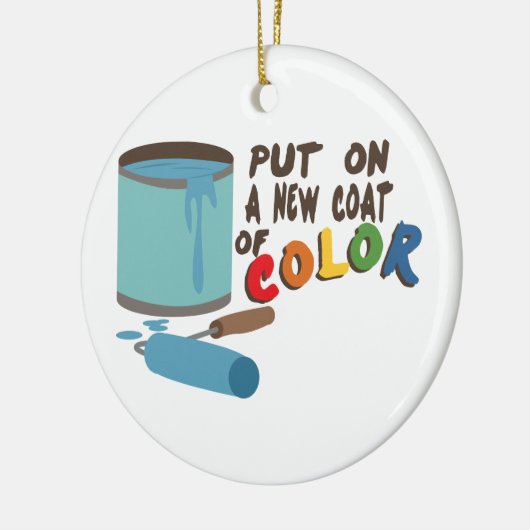 Verf kan en roller keramisch ornament (Links)