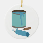 Verf Kan en Roller Keramisch Ornament (Voorkant)