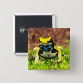 Verf Kikker, Dendrobates tinctorius, Vierkante Button 5,1 Cm (Voorkant /achterkant)