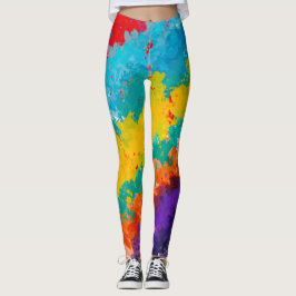 Verf Kleur Spat Kleurrijke Spatten Leggings
