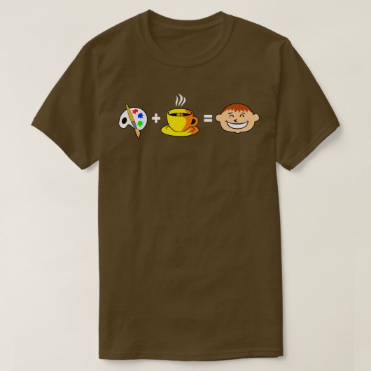 Verf Koffie Gelukkig T-shirt (Design voorkant)