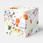 "Verf/Kunst Partij" Kubus Favor Box Bedankdoosjes (Voorkant Zijde)