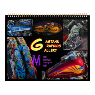 Verf kunst van Gastank Graphics Motorcycle Kalender