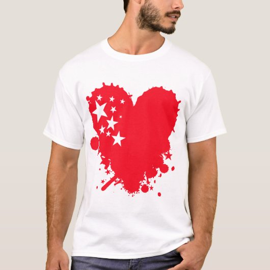 Verf Liefde Hart T-shirt (Voorkant)