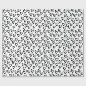 Verf Lijn Hart Patroon Cadeaupapier (Vlak)